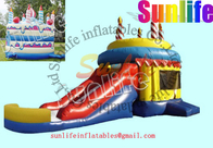 inflatable bouncer birthday cake with long slide