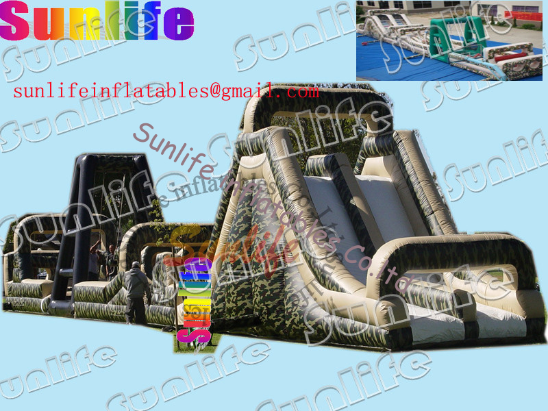 inflatable army fabric giant slide