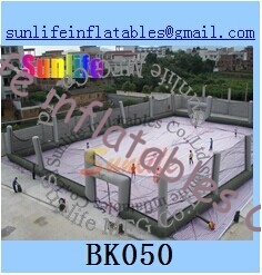 Customized Large Inflatable Paintball Bunkers Arena with Net For Paintball Games
