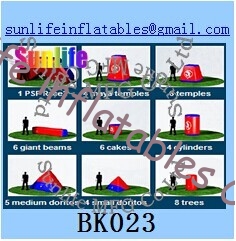inflatable 44pcs psp paintball bunker Flexible combination
