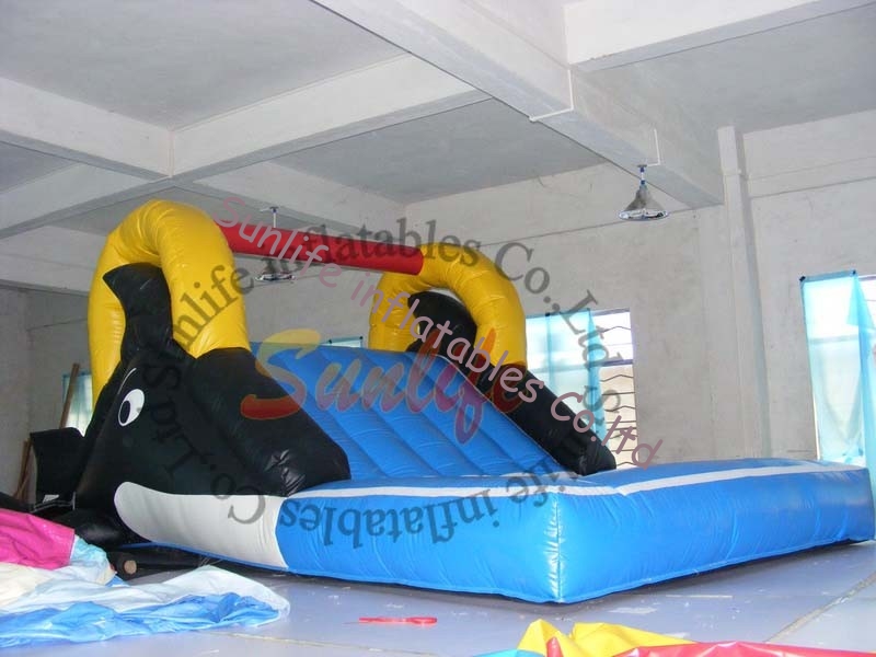 Custom Kids Outdoor Inflatable Pool Water Slide For Rental Business