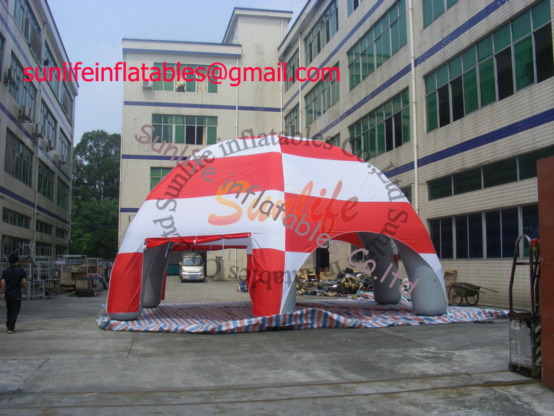Colourful Spider Tight Inflatable Tent , inflatable tailgate tent With Six Legs
