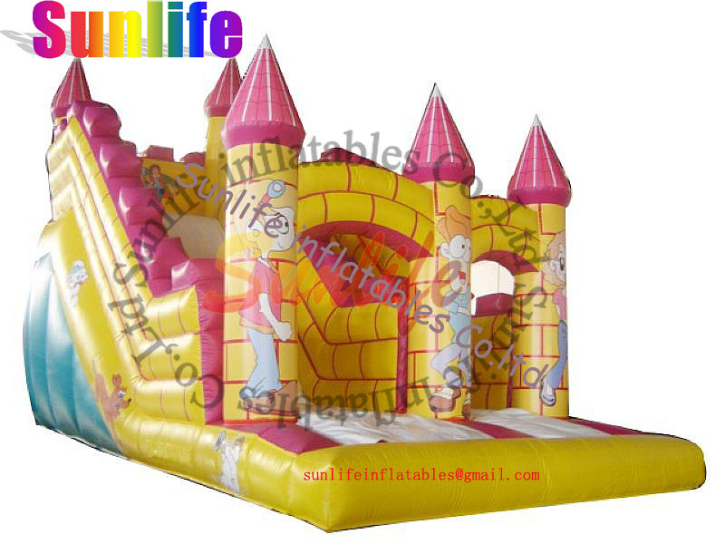 inflatable castle clown fantasic slide