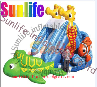 EN14960 Commercial Outdoor Inflatable Water Slide For Playground