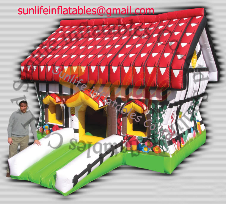 inflatable 0.55mm pvc tarpaulin Santa house BO167