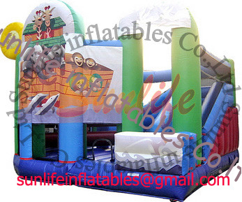 inflatable 0.55mm pvc tarpaulin jumping castle BO143