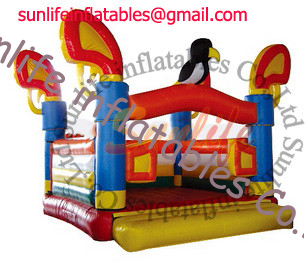 Attractive Colorful Inflatable Commercial Bouncy Castle , Moonwalk Bounce House for hire