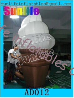 Custom Inflatable Advertising Products / Inflatable Ice Cream For Playing Center